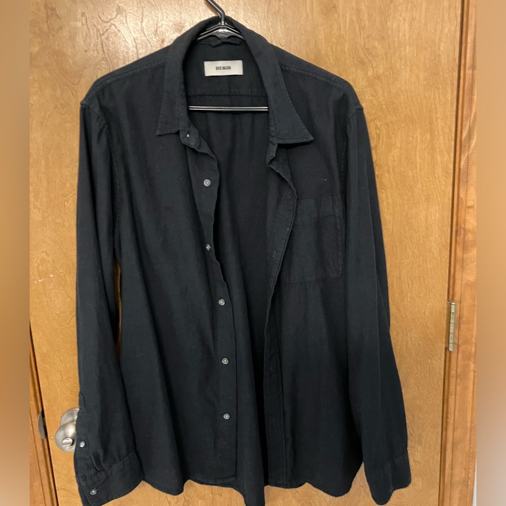 Large Black Buck Mason Men’s Button Up Shirt